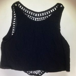 Black crop top